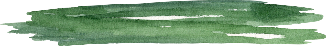 Watercolor green paint smear brushstroke